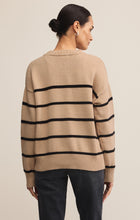 Load image into Gallery viewer, Boyfriend Striped Sweater - Biscuit
