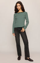 Load image into Gallery viewer, Arlet Stripe Thermal Top Velvet Green
