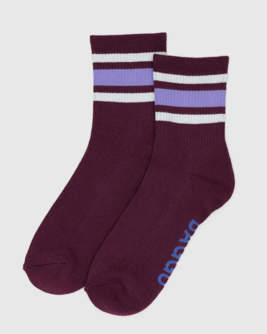Mahogany Stripe Ribbed Sock - Baggu