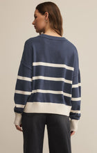 Load image into Gallery viewer, Jordane Striped Sweater - Storm Cloud
