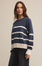 Load image into Gallery viewer, Jordane Striped Sweater - Storm Cloud

