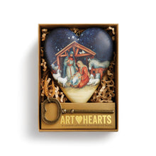 Load image into Gallery viewer, O Holy Night Nativity Art Heart Christmas Sculpture
