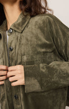 Load image into Gallery viewer, All Day Cropped Suede Jacket - Monstera
