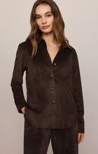 Load image into Gallery viewer, Maren Suede Shirt- Dark Roast

