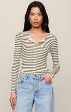 Load image into Gallery viewer, Rosanna Stripe Sweater Top - Chalk
