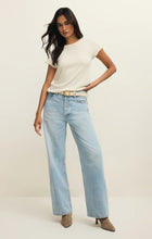 Load image into Gallery viewer, Renae Rib Short Sleeve Top- Cloud
