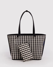 Load image into Gallery viewer, Large Nylon Reversible Tote- Black Mix
