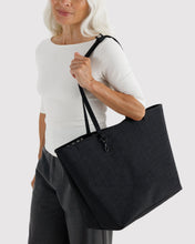 Load image into Gallery viewer, Large Nylon Reversible Tote- Black Mix

