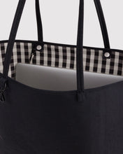 Load image into Gallery viewer, Large Nylon Reversible Tote- Black Mix
