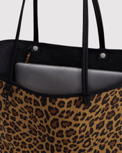 Load image into Gallery viewer, Large Nylon Reversible Tote- Leopard Mix
