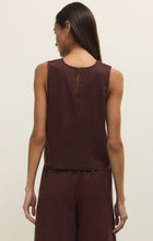 Load image into Gallery viewer, Sloane Linen Top- Chocolate Cherry
