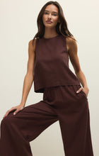 Load image into Gallery viewer, Sloane Linen Top- Chocolate Cherry
