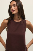 Load image into Gallery viewer, Sloane Linen Top- Chocolate Cherry
