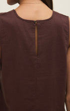 Load image into Gallery viewer, Sloane Linen Top- Chocolate Cherry
