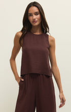 Load image into Gallery viewer, Sloane Linen Top- Chocolate Cherry
