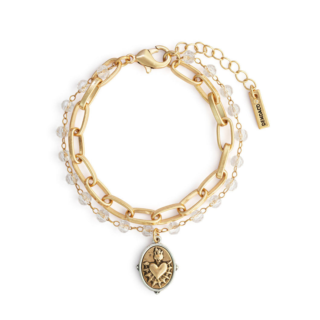 Sacred Heart Bracelet - Gold