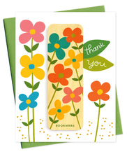 Load image into Gallery viewer, Flowers Bookmark Thank You Card
