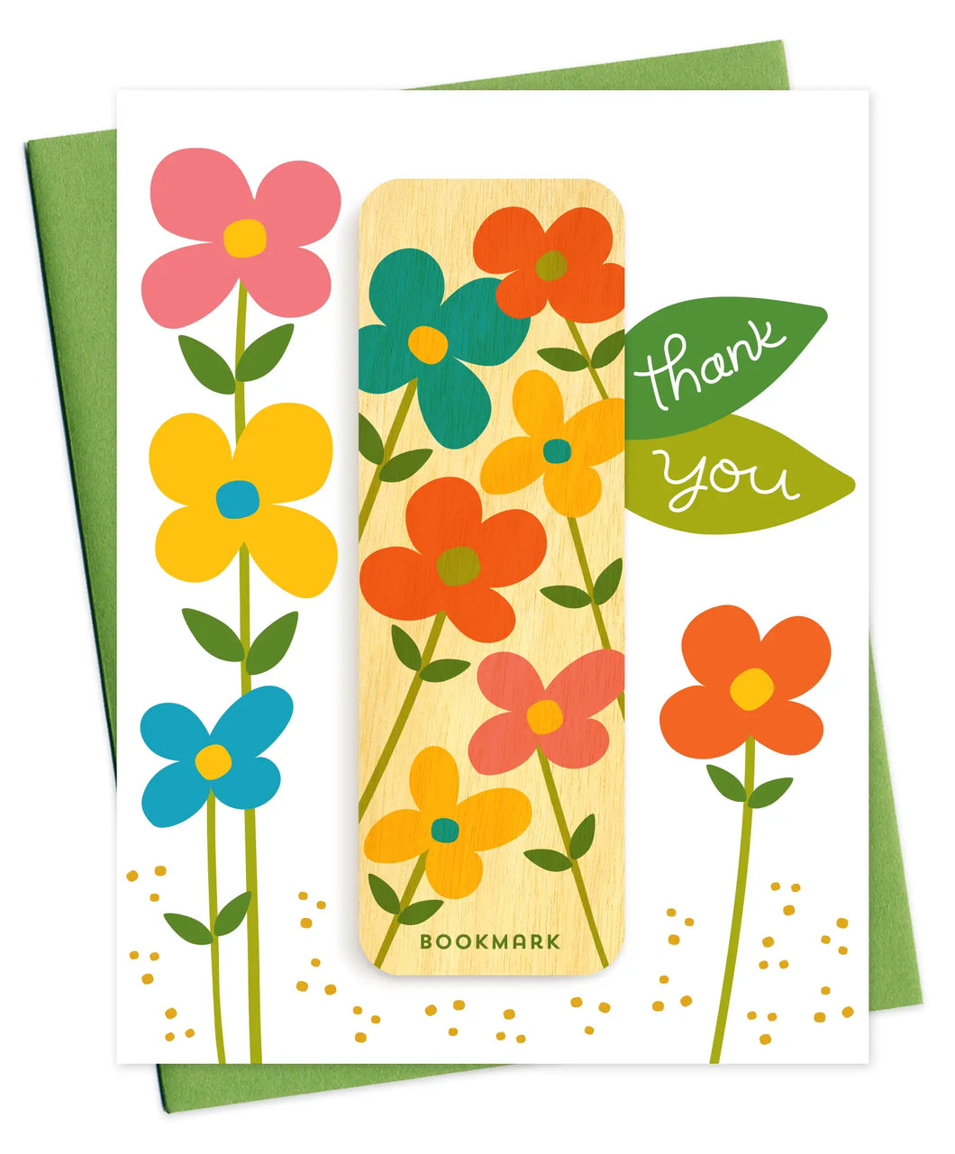Flowers Bookmark Thank You Card