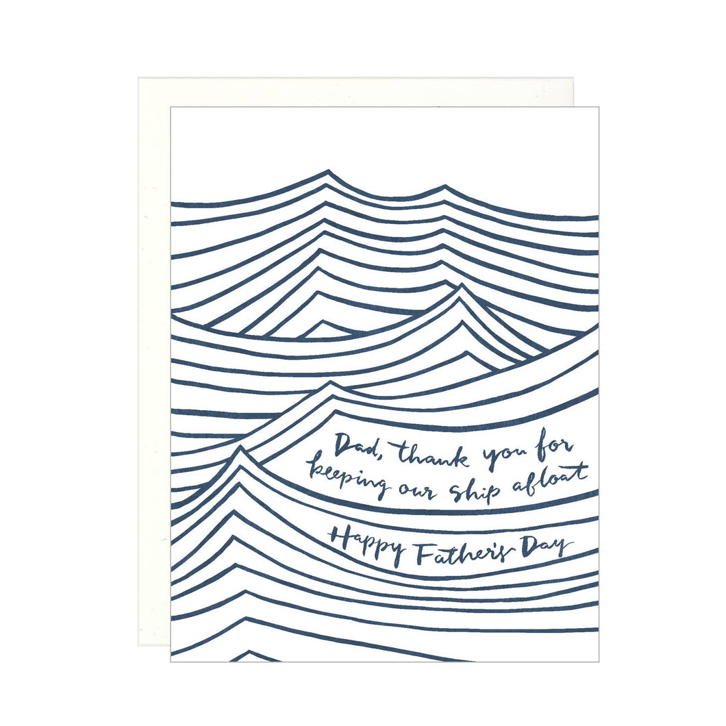 Dad Thank You for Keeping Our Ship Afloat- Fathers Day Card