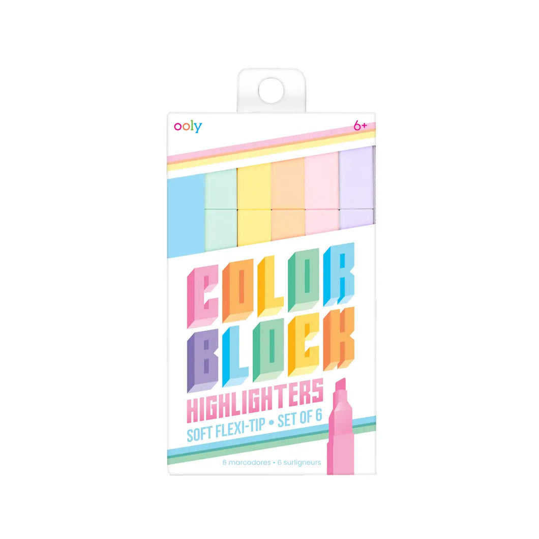 Color Block Highlighters- set of 6