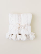 Load image into Gallery viewer, CozyChic Cable Throw- Cream
