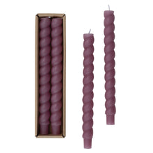 Load image into Gallery viewer, Twisted Taper Candle - Purple
