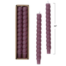 Load image into Gallery viewer, Twisted Taper Candle - Purple
