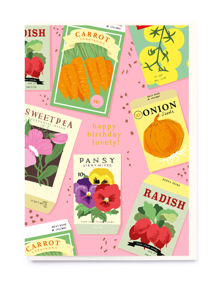 Seed Packs Birthday Card