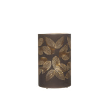 Load image into Gallery viewer, 5 1/2&quot; Mercury Glass LED Container - Fall Leaves
