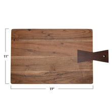 Load image into Gallery viewer, Acacia Wood Cutting Board with Black Handle

