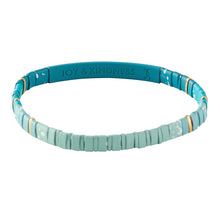 Load image into Gallery viewer, Good Karma Ombre Bracelet Joy &amp; Kindness- Turquoise + Gold
