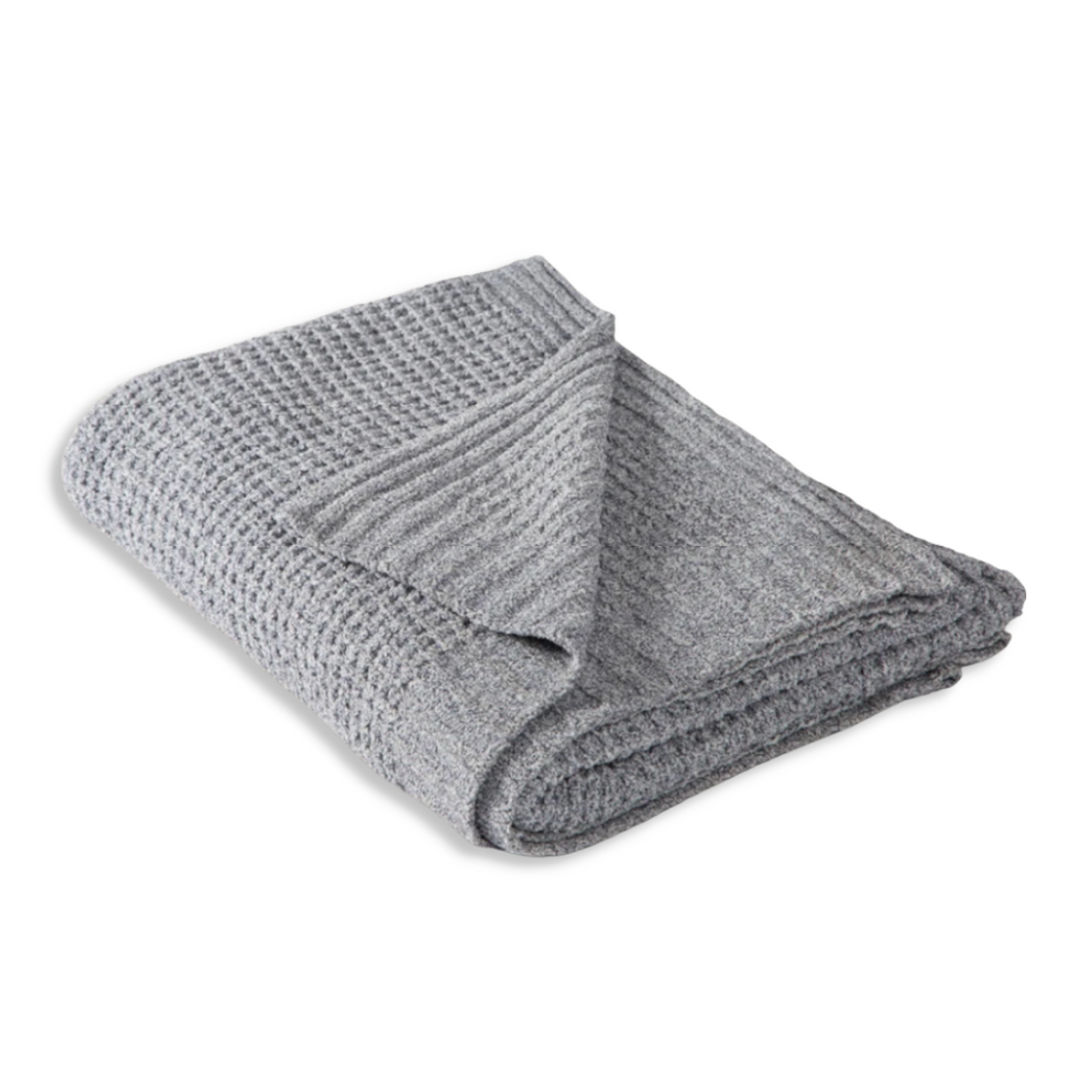 Waffle Throw Blanket - Pacific Blue