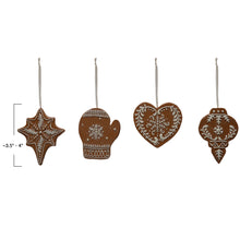 Load image into Gallery viewer, Resin Gingerbread Ornament, 4 Styles
