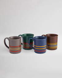 Camp Stripe Mugs- 4 Colors